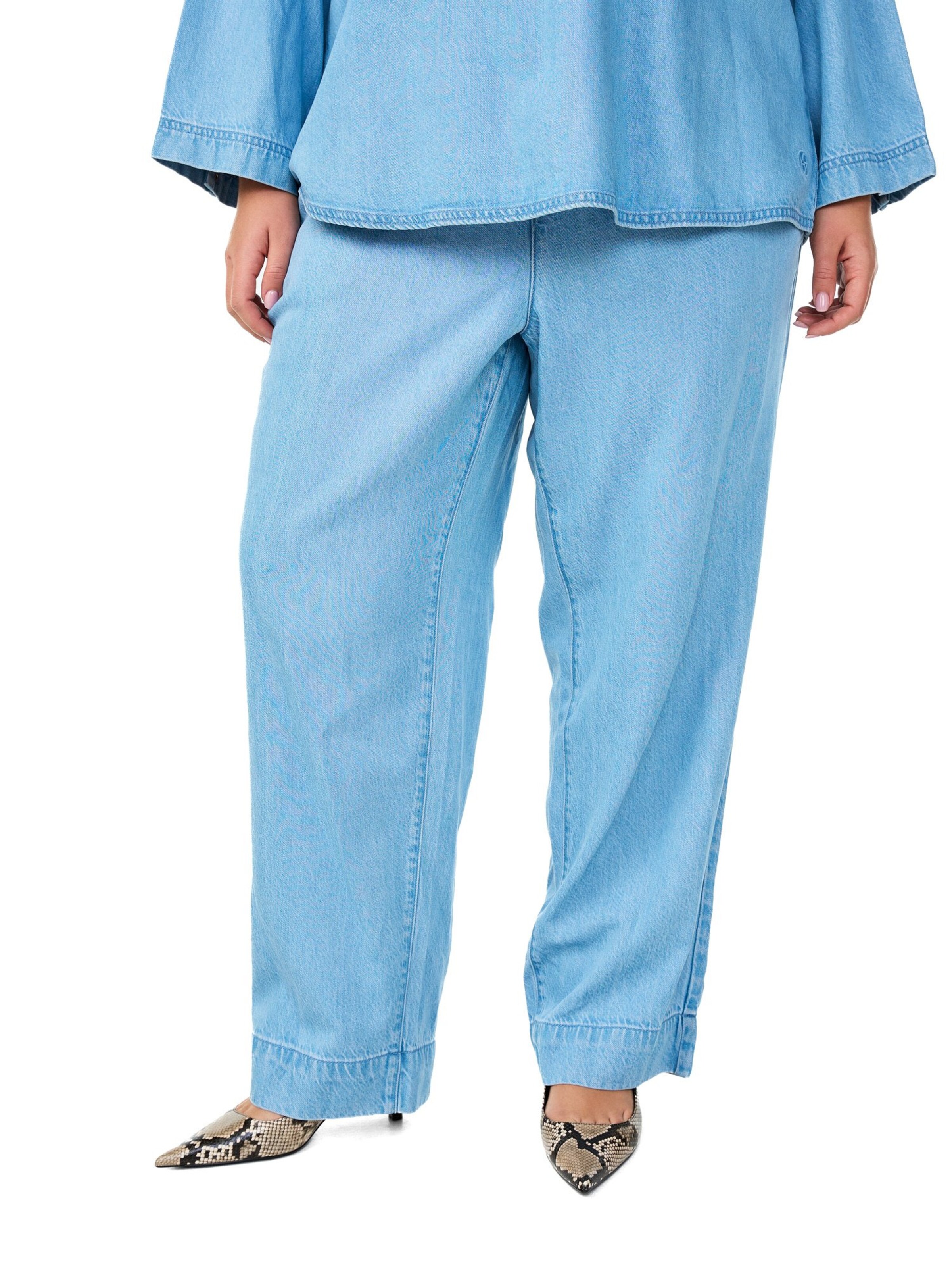 Zizzi Широки крачоли Дънки в синьо: отпред