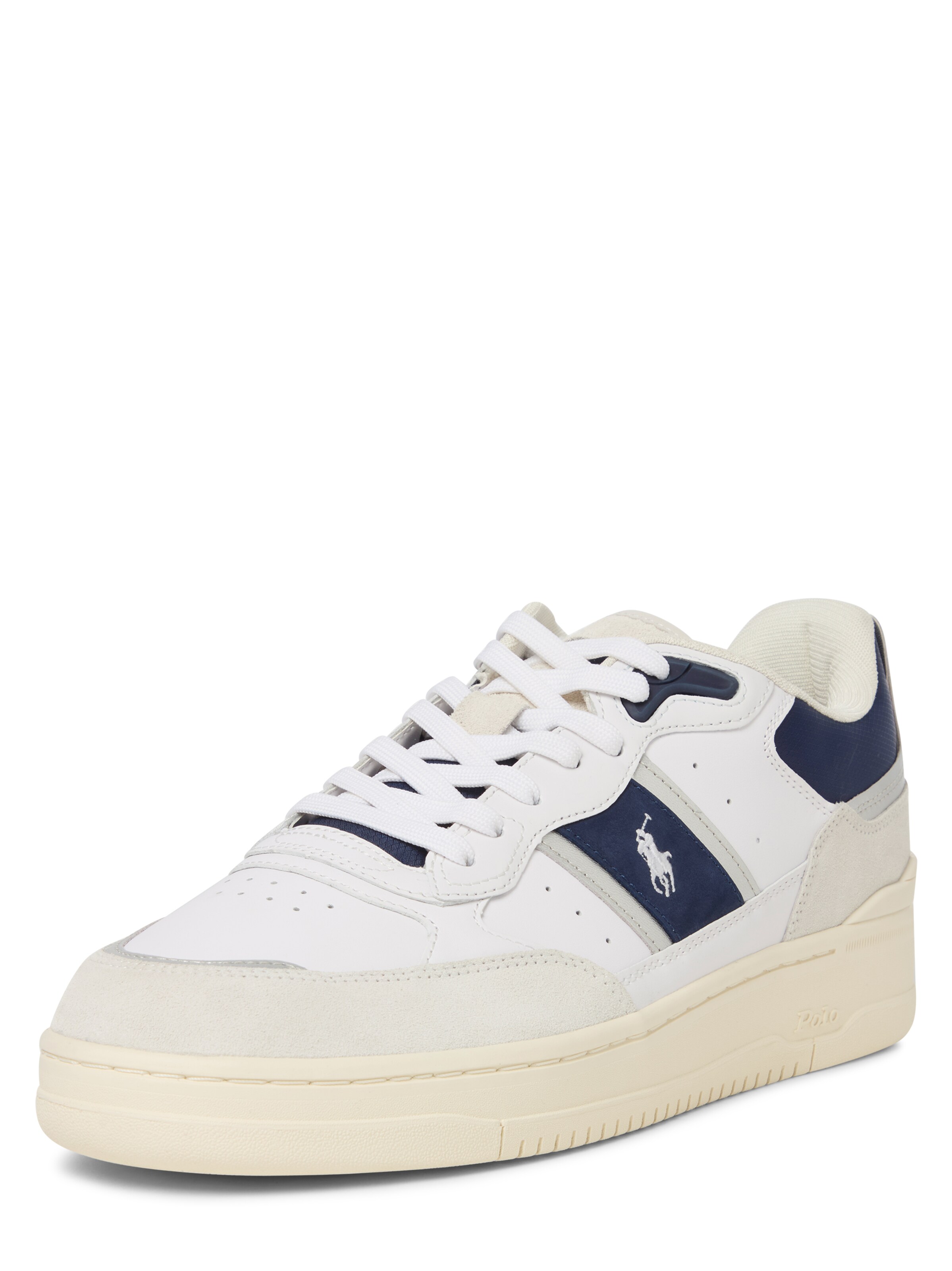 Baskets basses Polo Ralph Lauren en blanc : devant