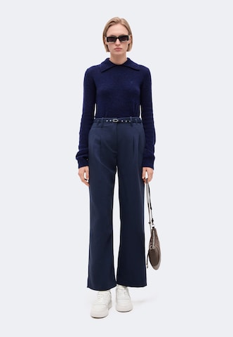 Wide leg Pantaloni con pieghe 'SLOANE' di Abercrombie & Fitch in blu