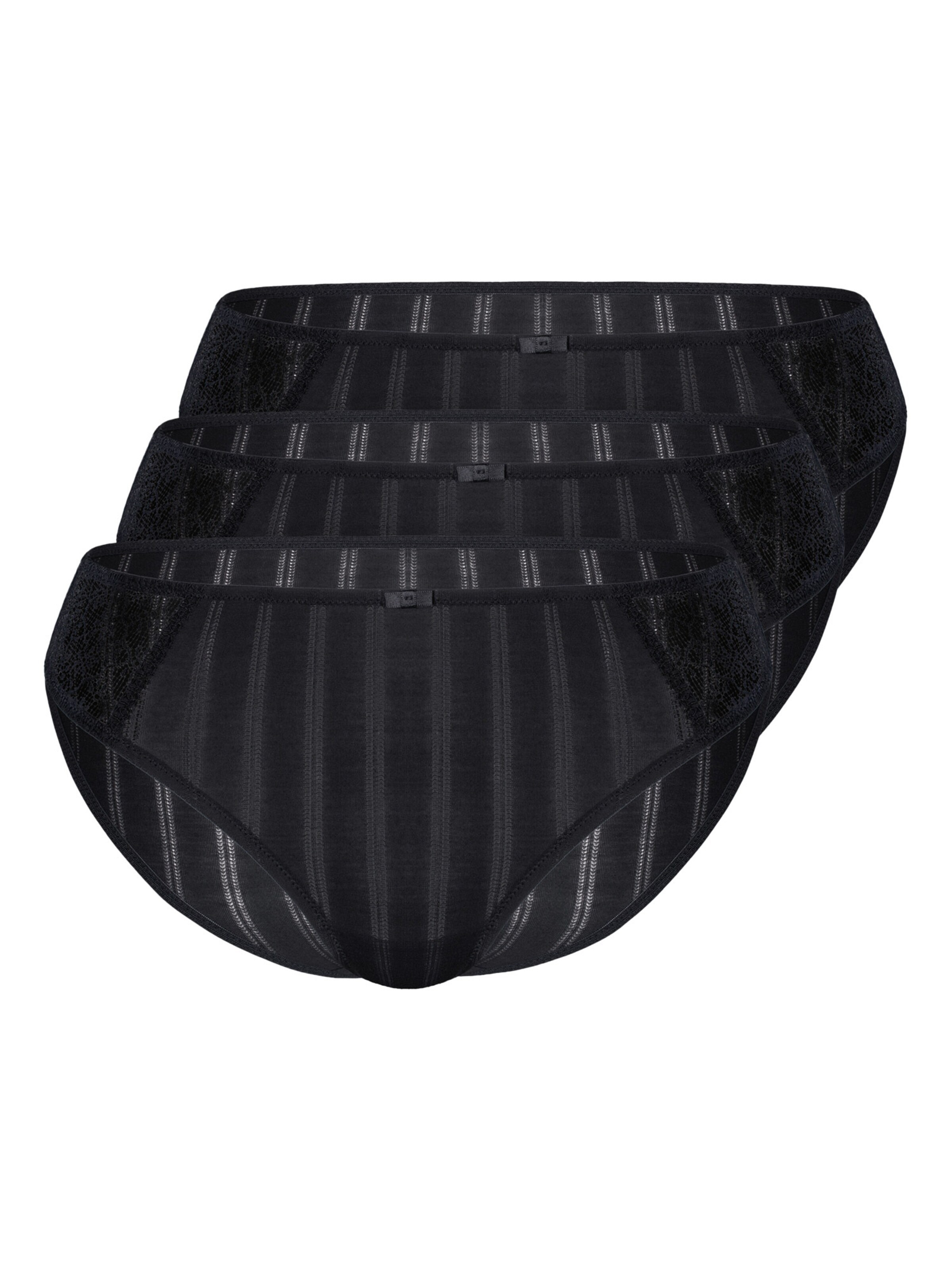 sassa Slip 'Natural Stripe'‌‌‌ in Schwarz: Vorderseite