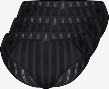 sassa Slip 'Natural Stripe' in Schwarz: Vorderseite