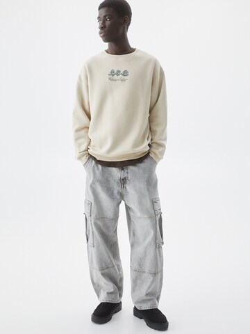 Pull&Bear Sweatshirt in Weiß