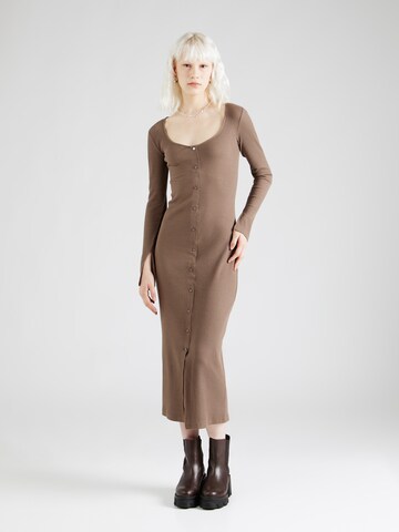 PIECES Kleid 'PCKUJA' in Braun: Vorderseite