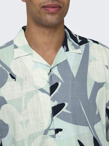 Only & Sons Regular fit Overhemd 'BERTIL' in Blauw