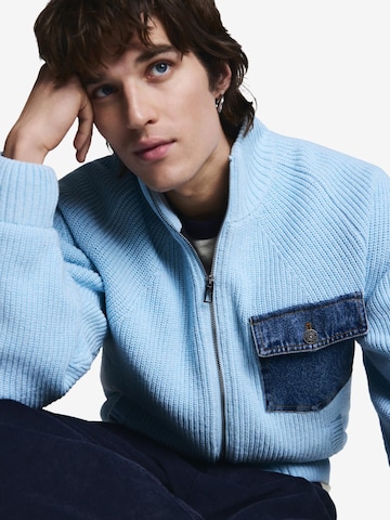 Desigual - Casaco de malha em azul