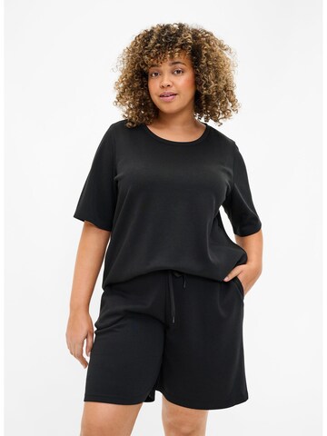 Zizzi Regular Pyjamabroek 'Malisa' in Zwart