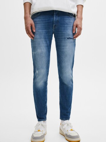 Pull&Bear Slimfit Jeans i blå