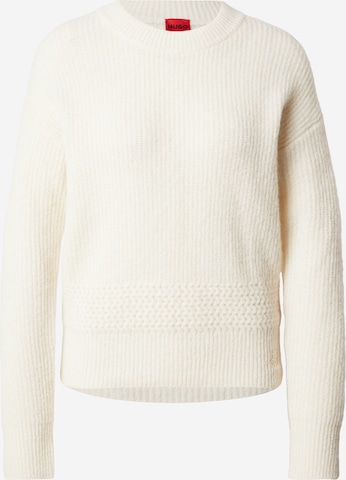 HUGO Свитер 'Scevany' в Белый: спереди