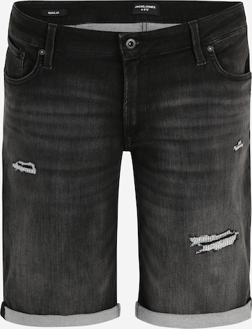 Jack & Jones Plus Regular Jeans in Zwart: voorkant