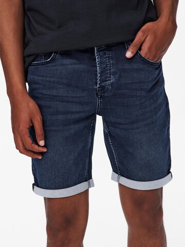 Only & Sons Slimfit Shorts 'Ply Life' in Blau