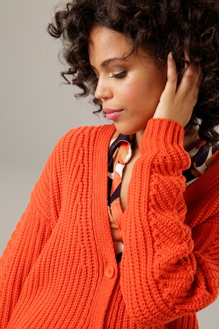 Aniston CASUAL Strickjacke in Orange