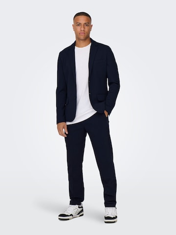 Coupe slim Veste de costume 'MARK' Only & Sons en bleu