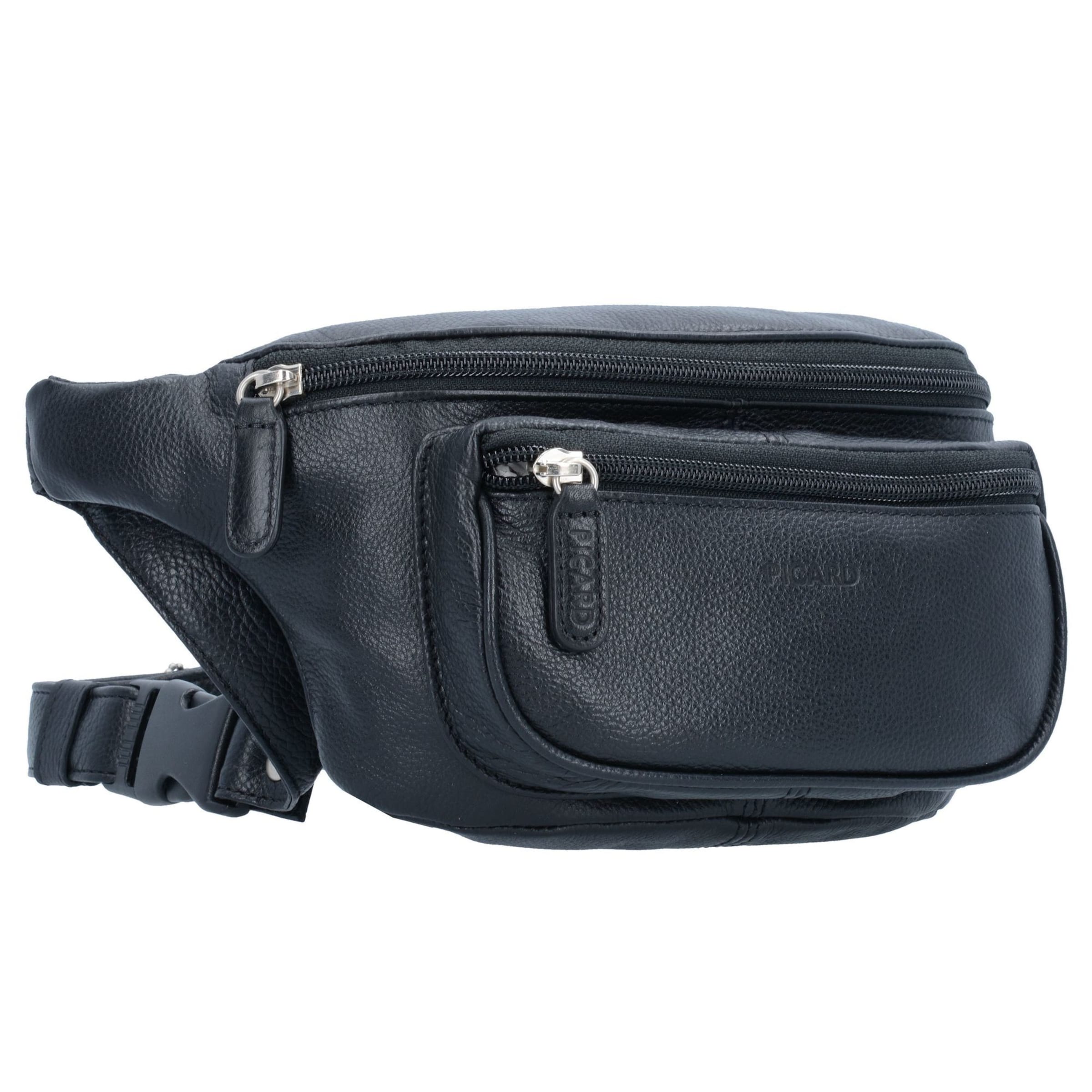 Picard Luis Gürteltasche Leder 20 cm in Schwarz