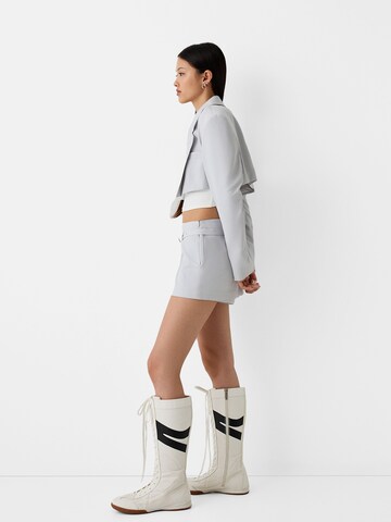 Bershka Regular Trousers in Grey
