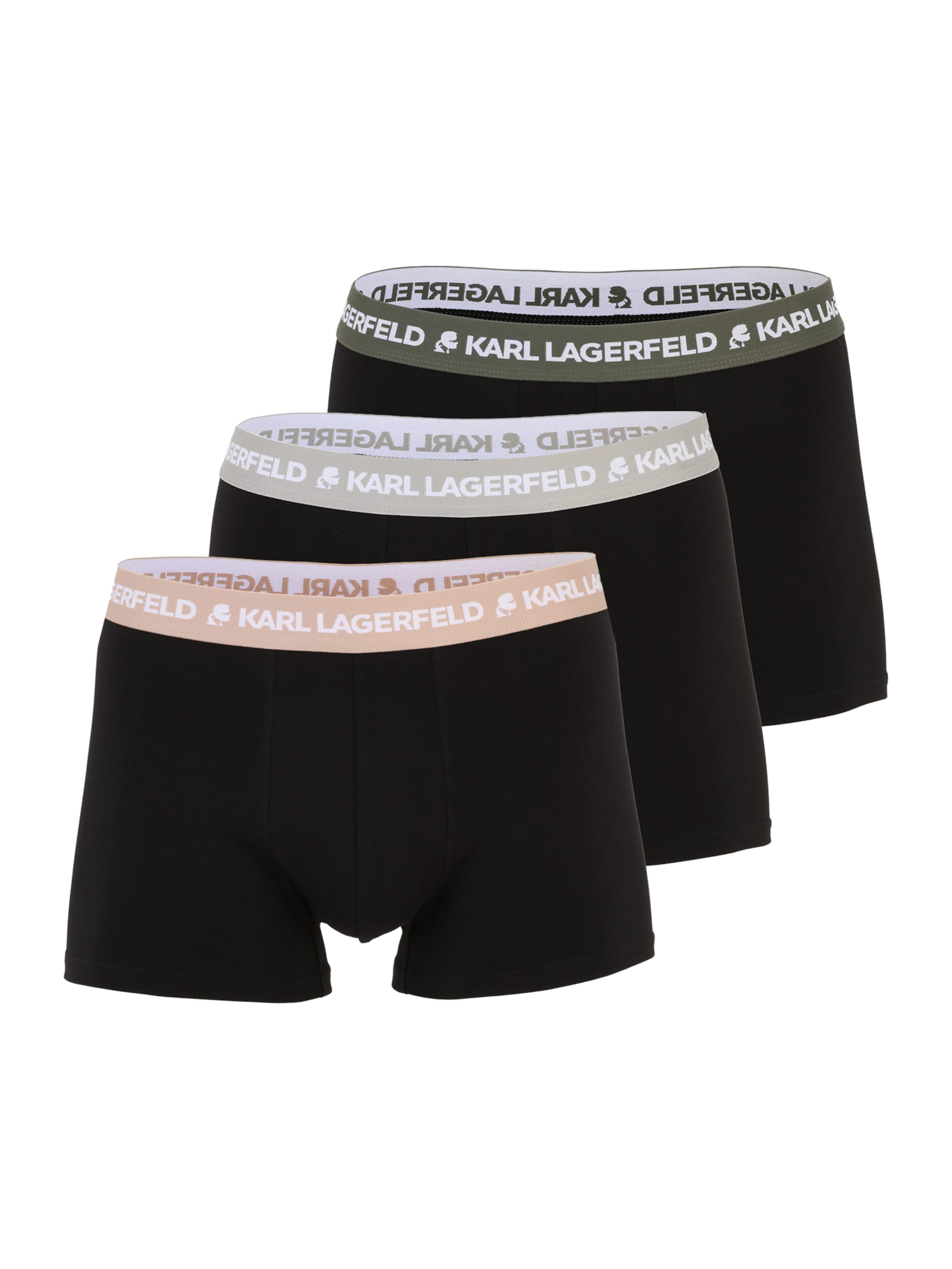 Karl Lagerfeld Boksershorts i S i cappuccino / grå / gran / sort, Produktvisning