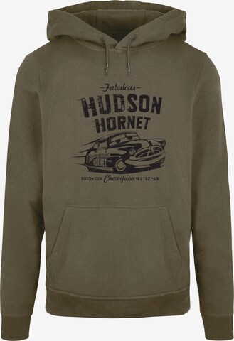 Sweat-shirt 'Cars - Hudson Hornet' ABSOLUTE CULT en vert : devant