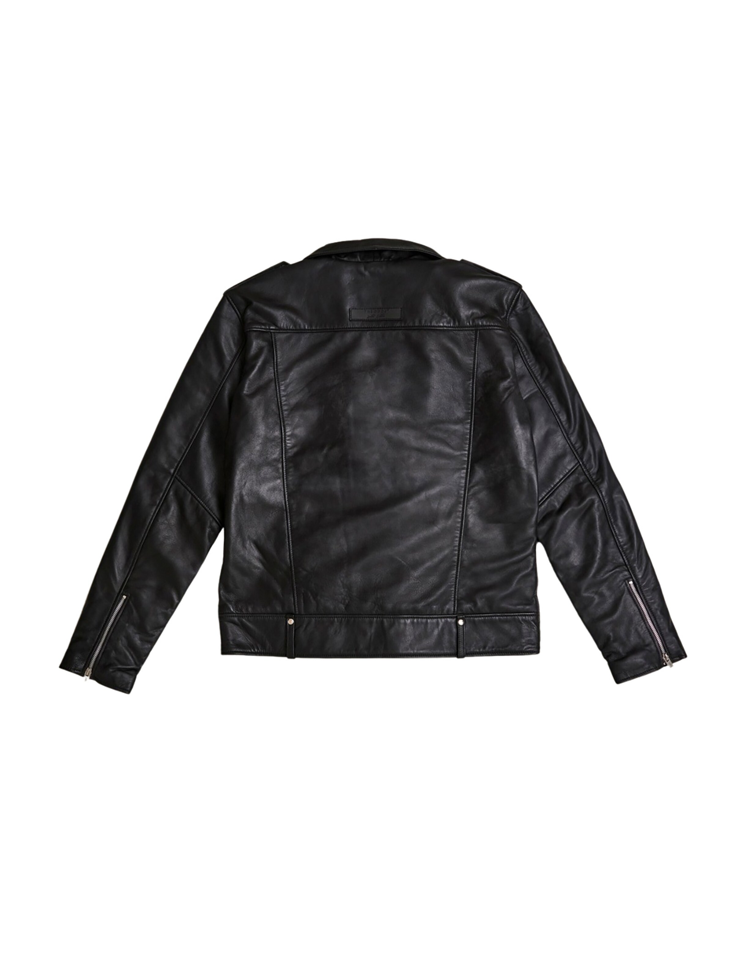 THE ODDS Tussenjas 'Carbon Matte Leather Jacket Men/ LMTD Edition' in Zwart: voorkant