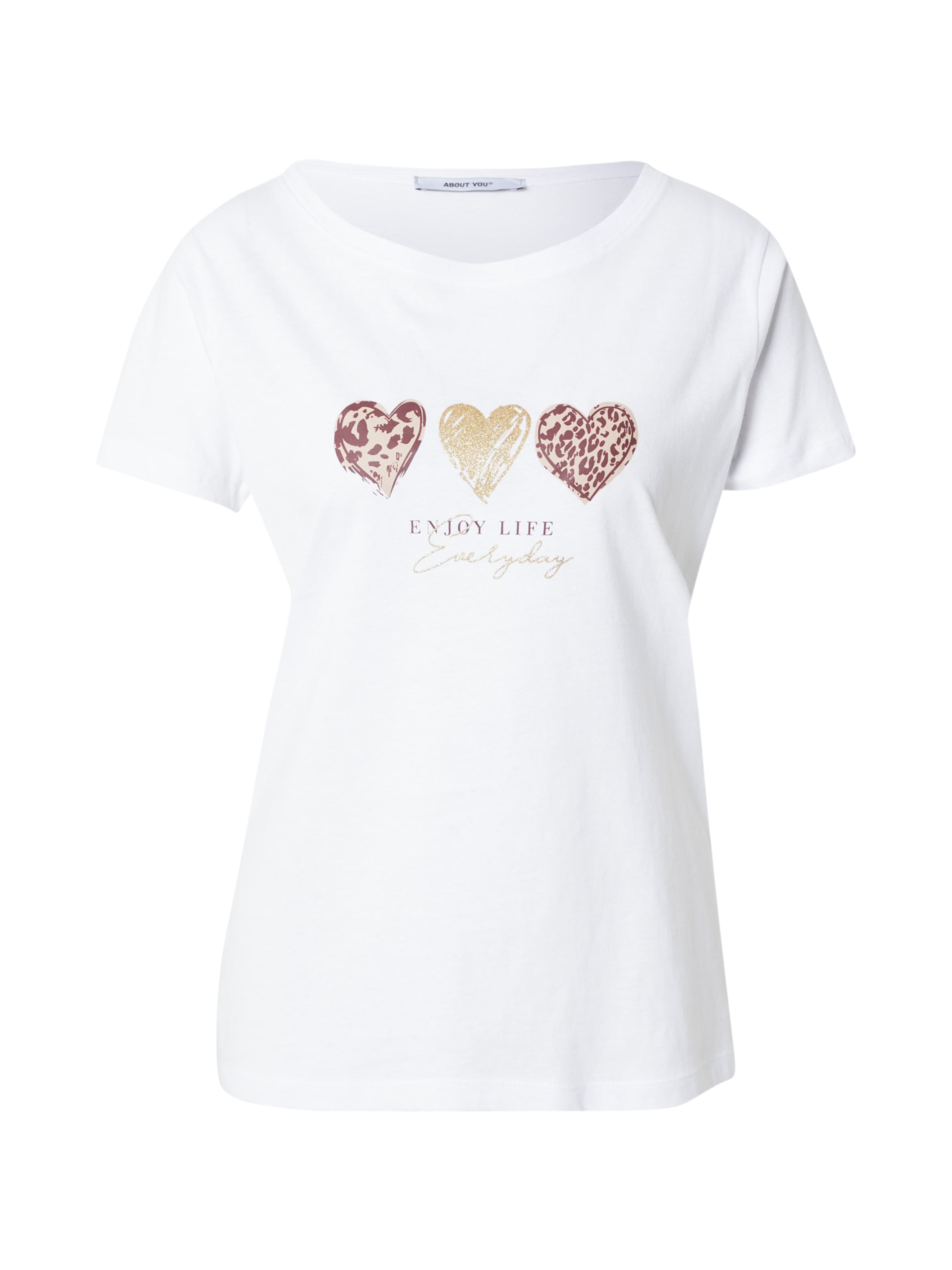 ABOUT YOU Tričko 'Isa' - Biela: predná strana