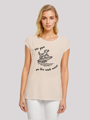 T-shirt 'See You On The Next Wave' F4NT4STIC en beige : devant