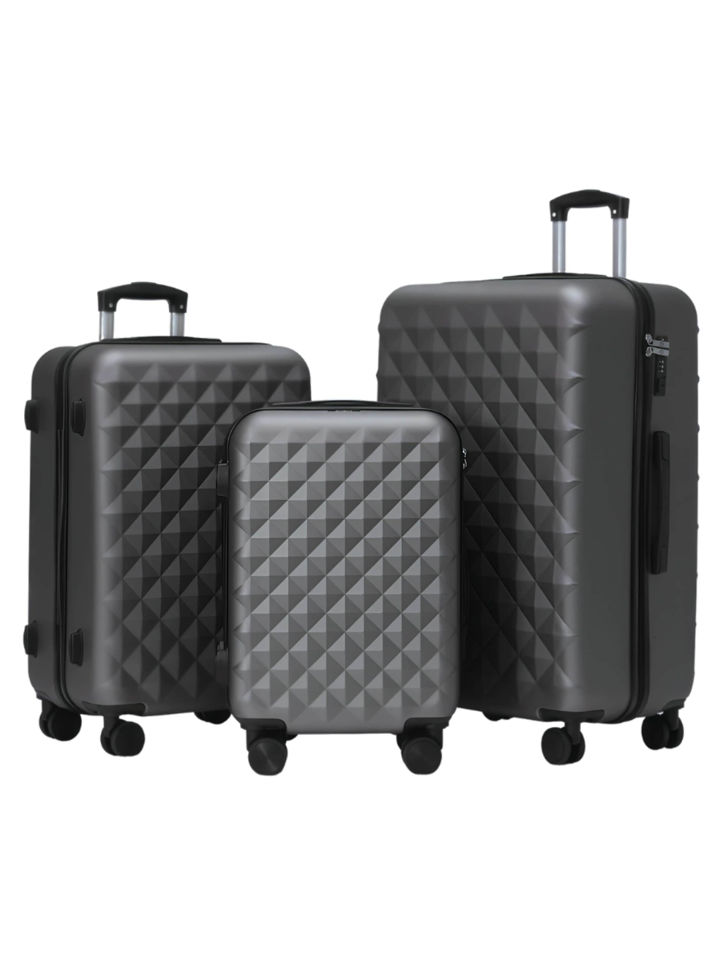 ROWEX Sada kufrů 'ROWEX Crystal 3v1 (20", 24", 28")' – šedá: přední strana