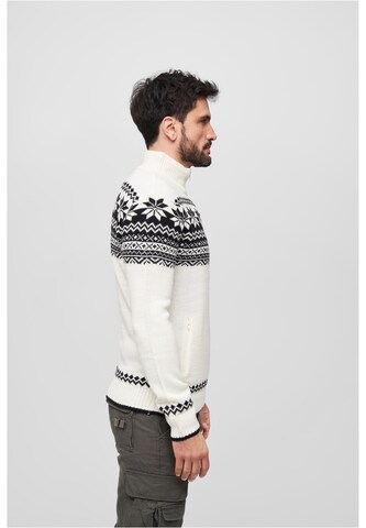 Brandit Knit cardigan in White