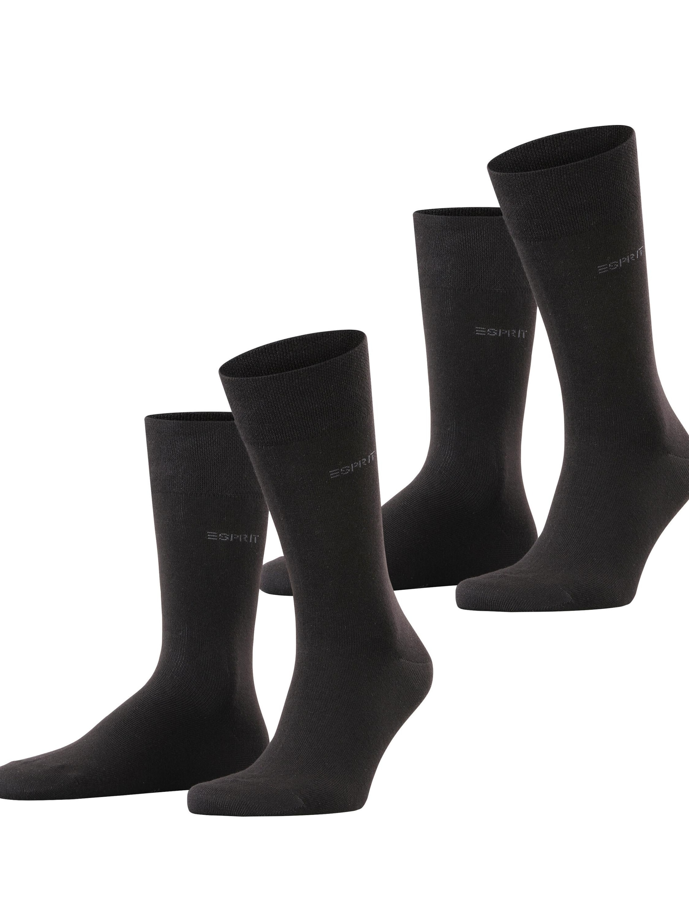 ESPRIT Socks 'Basic Easy 2-Pack' in Black: front