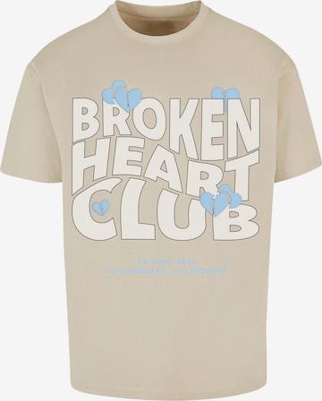 Maglietta 'Broken Heart Club' di 2Y Studios in beige: frontale