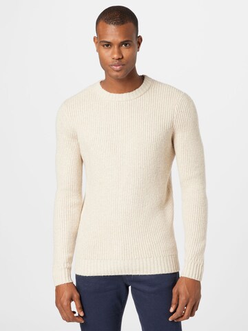 TOM TAILOR Sweater in Beige: front