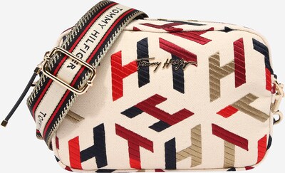 Geantă de umăr TOMMY HILFIGER pe șampanie / ecru / albastru cobalt / roșu burgundy / roși aprins, Vizualizare produs