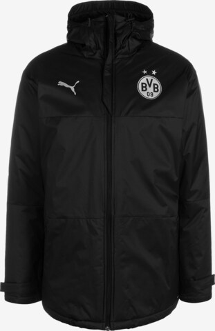 PUMA Sportjacke 'Borussia Dortmund' in Schwarz: predná strana