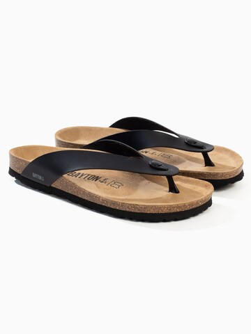 Flip-flops 'Lucca' de la Bayton pe negru