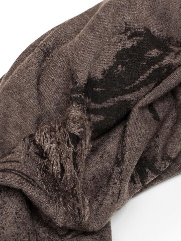 styleBREAKER Schlauchschal 'Gemusterter Loop Schal im Destroyed used Look'‌‌‌‌ in Braun