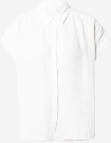 120% Lino Μπλούζα σε λευκό: μπροστά