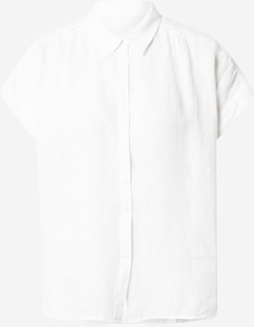 120% Lino - Blusa en blanco: frente