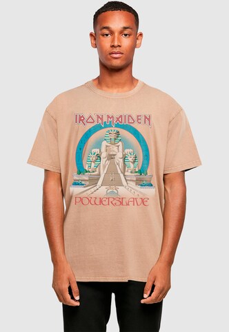 Merchcode Shirt 'Powerslave - World Slavery Tour' in Beige: voorkant