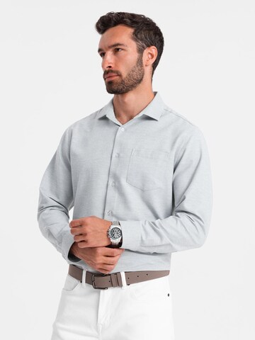 Ombre Regular fit Button Up Shirt 'OM-SHCS-0148' in Grey: front