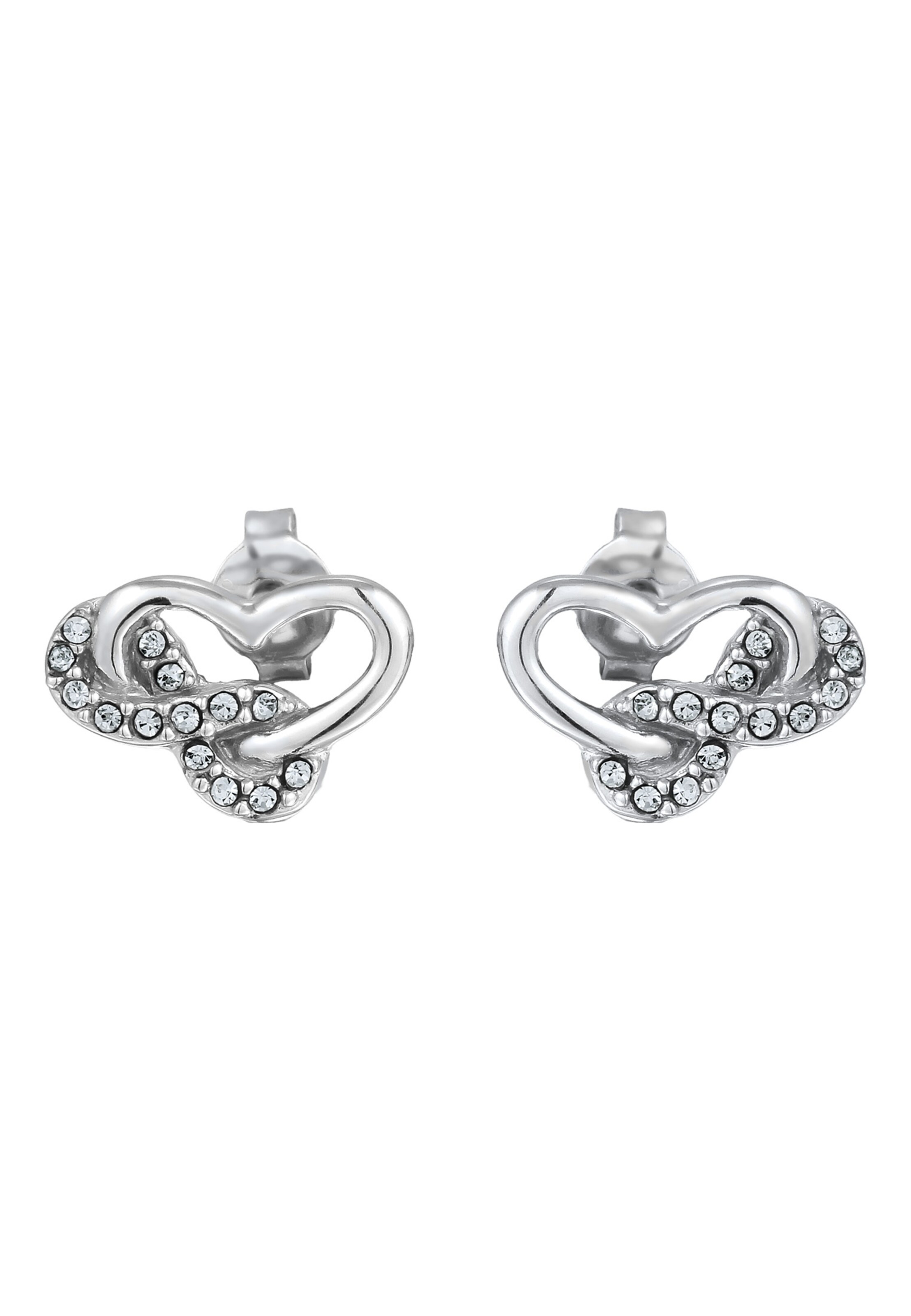 ELLI Earrings 'Herz mit Infinity' in Silver