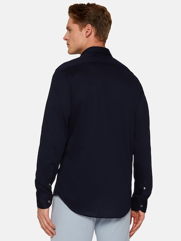 Boggi Milano Slim fit Zakelijk overhemd in Blauw