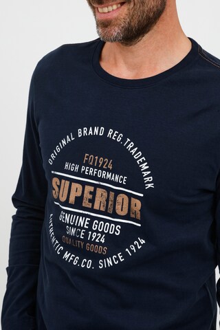 FQ1924 Longsleeve 'RIKARD' in Blau