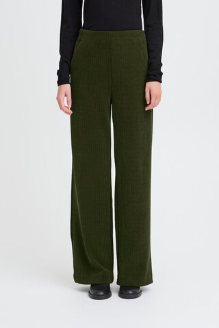 ICHI Wide leg Trousers 'IHKATE ' in Green