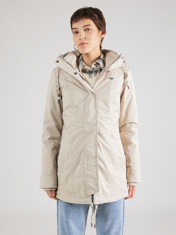 Ragwear Between-Seasons Parka 'TUNNED' in White: front