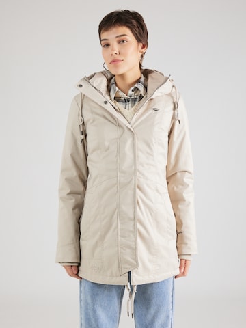 Parka mi-saison 'TUNNED' Ragwear en blanc : devant