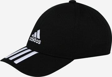 ADIDAS SPORTSWEAR - Boné desportivo 'Baseball 3-Stripes ' em preto: frente