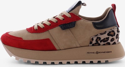 Kennel & Schmenger Sneakers laag ' TONIC ' in de kleur Lichtbruin / Bordeaux, Productweergave