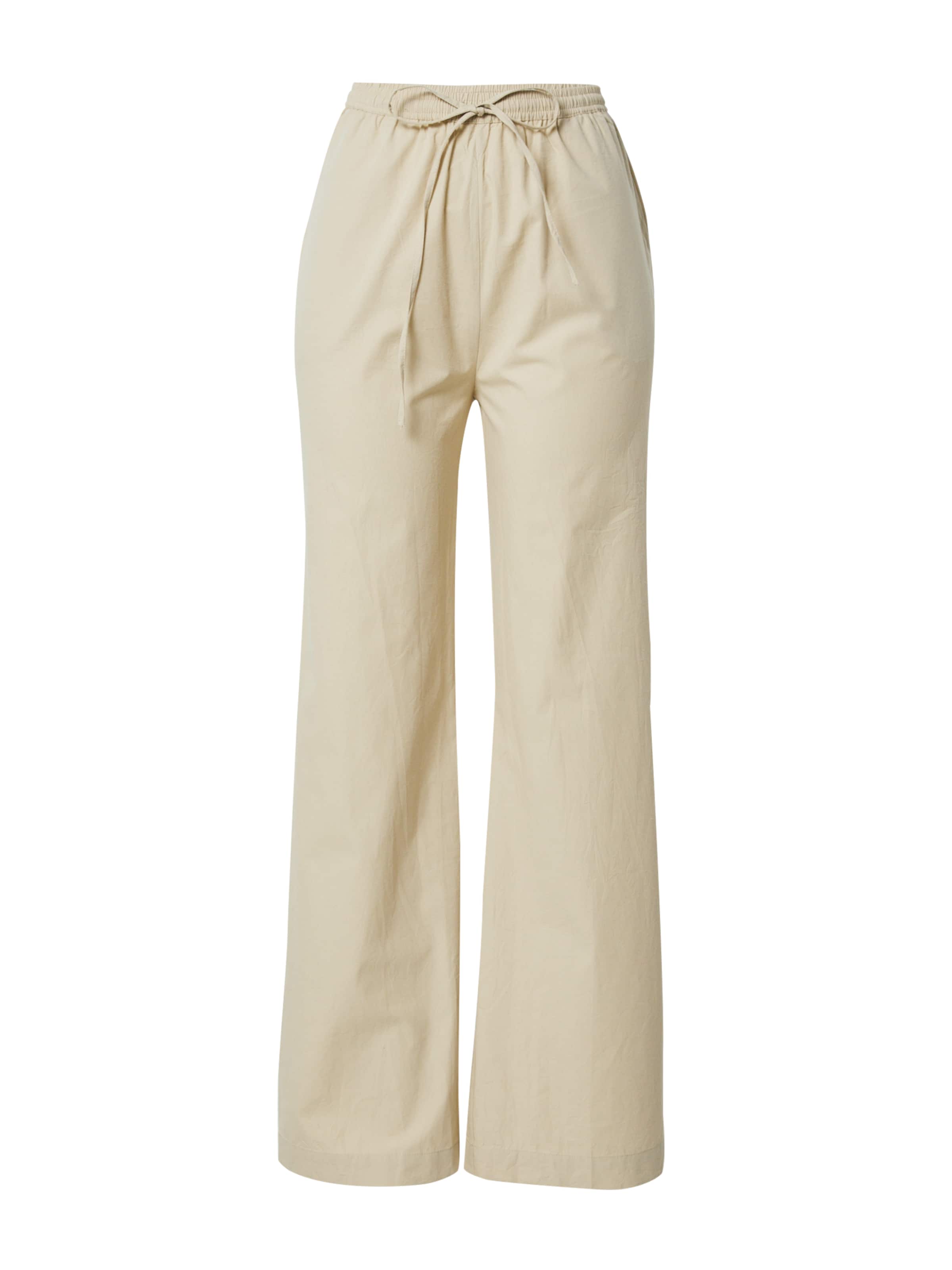 NLY by Nelly Wide Leg Hose in Beige: Vorderseite