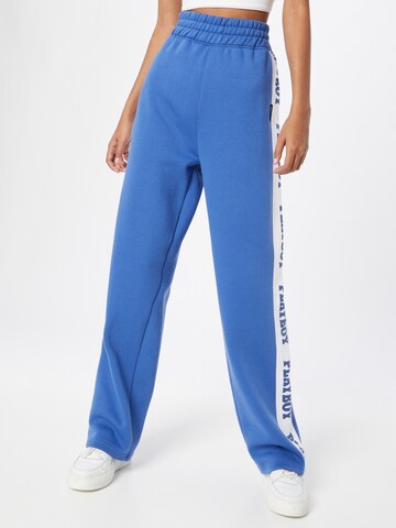 Missguided Wide leg Pants 'PLAYBOY' in Blue: front