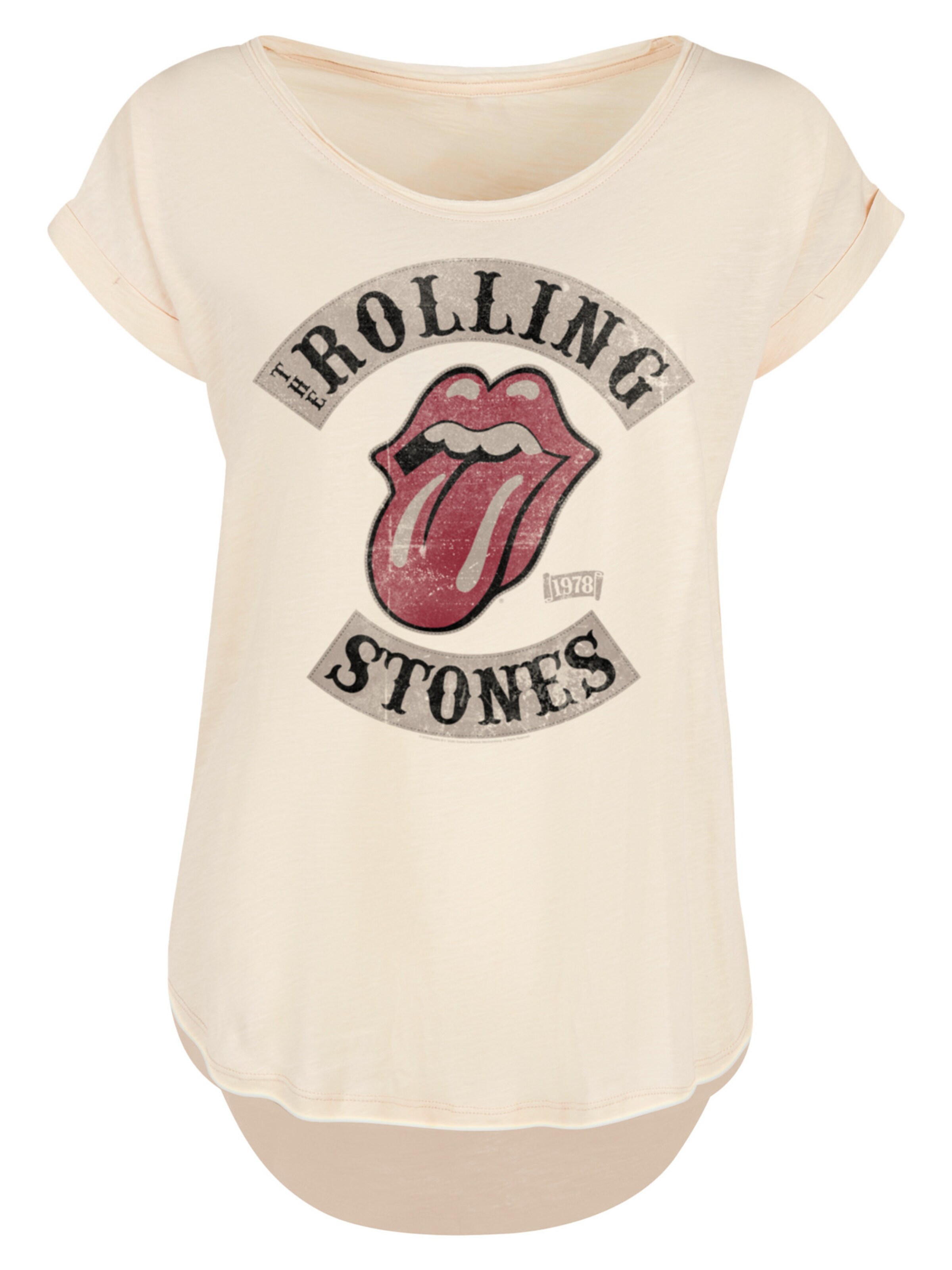 T-shirt 'The Rolling Stones' F4NT4STIC en beige : devant