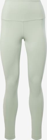 Skinny Pantalon de sport 'Beyond' Reebok en vert : devant