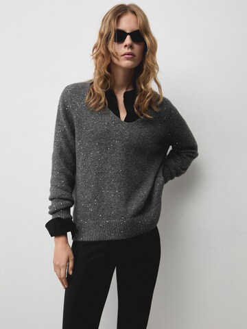 Pull-over 'Edurne' MANGO en gris : devant