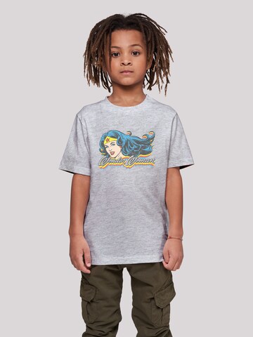 F4NT4STIC Shirt 'DC Comics Wonder Woman Smile' in Grey: front